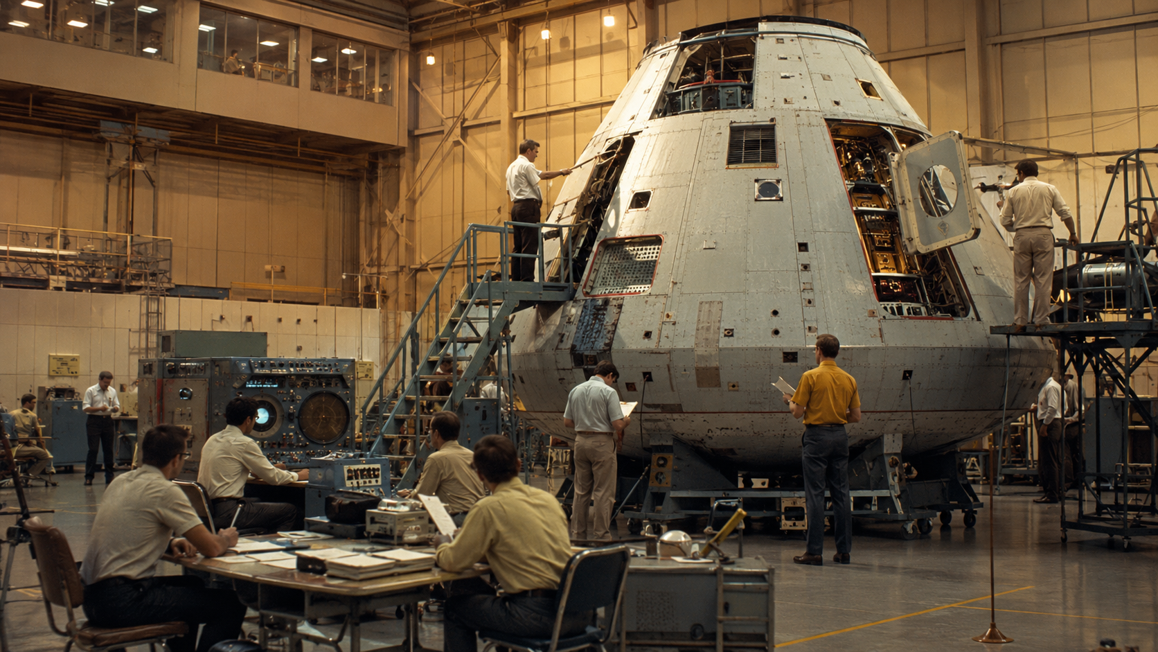 Replica of the spacecraft assembled on the ground