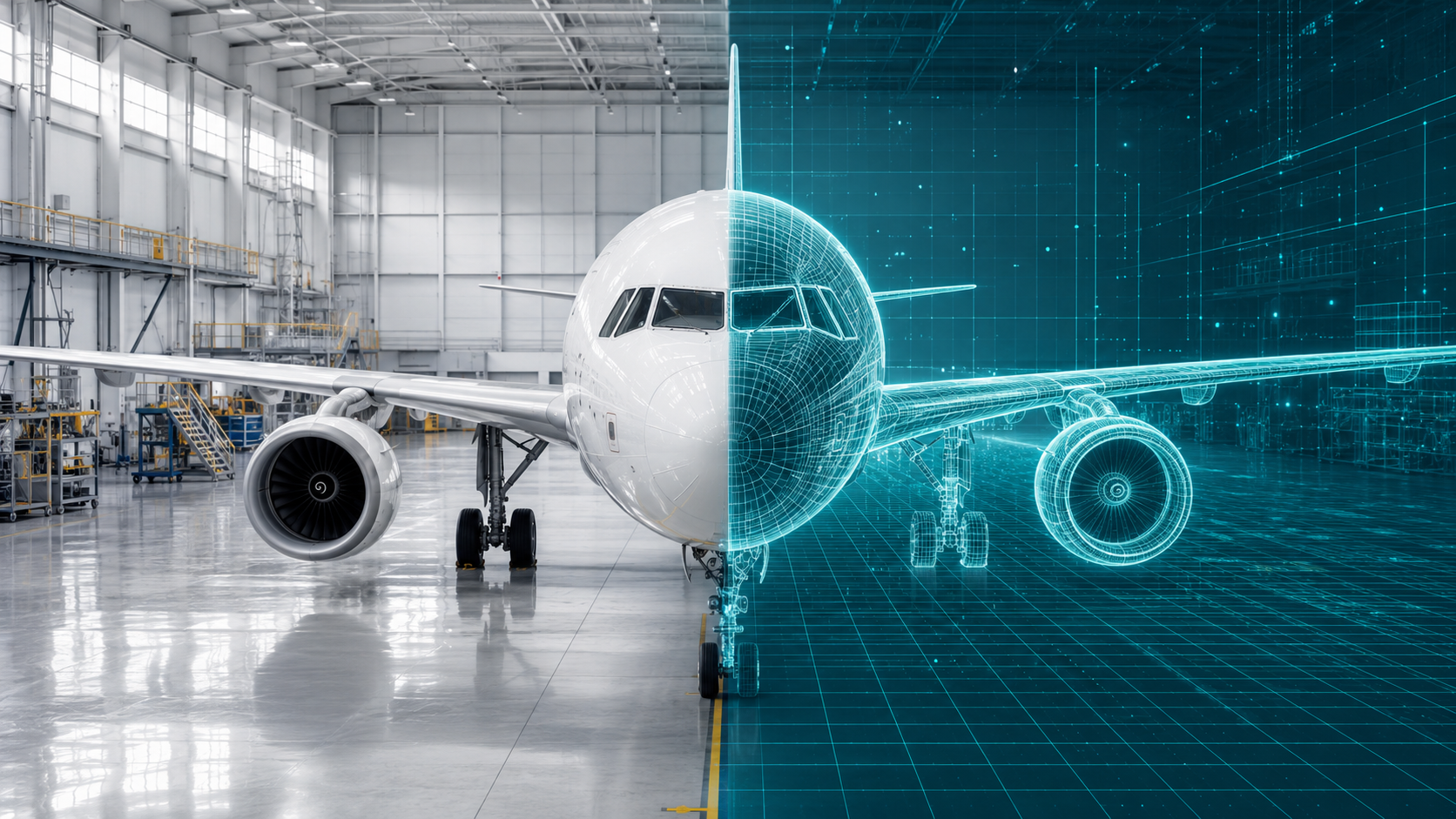 An aircraft and its digital double