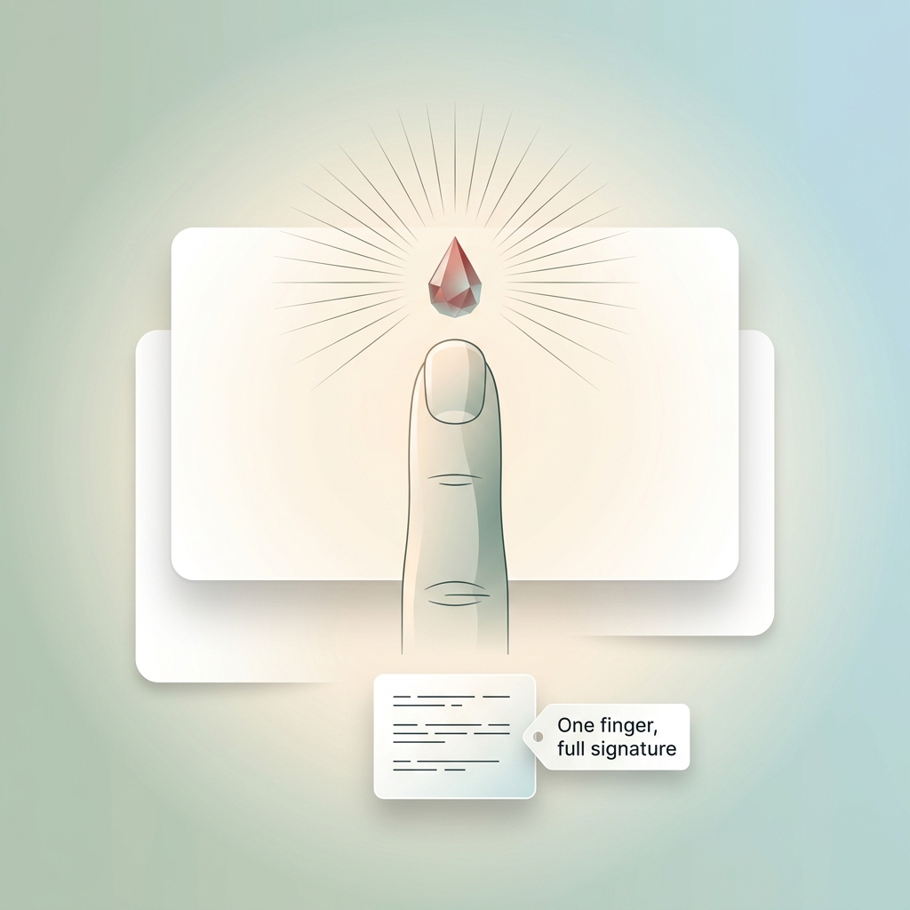 Une piqûre au doigt contenant votre signature moléculaire complète